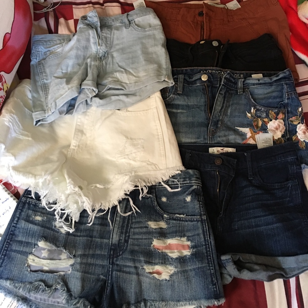 Abercombie, American Eagle, Hollister shorts